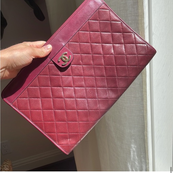 Chanel Leather Clutch w/ Gold Hardware - Picture 11 of 13